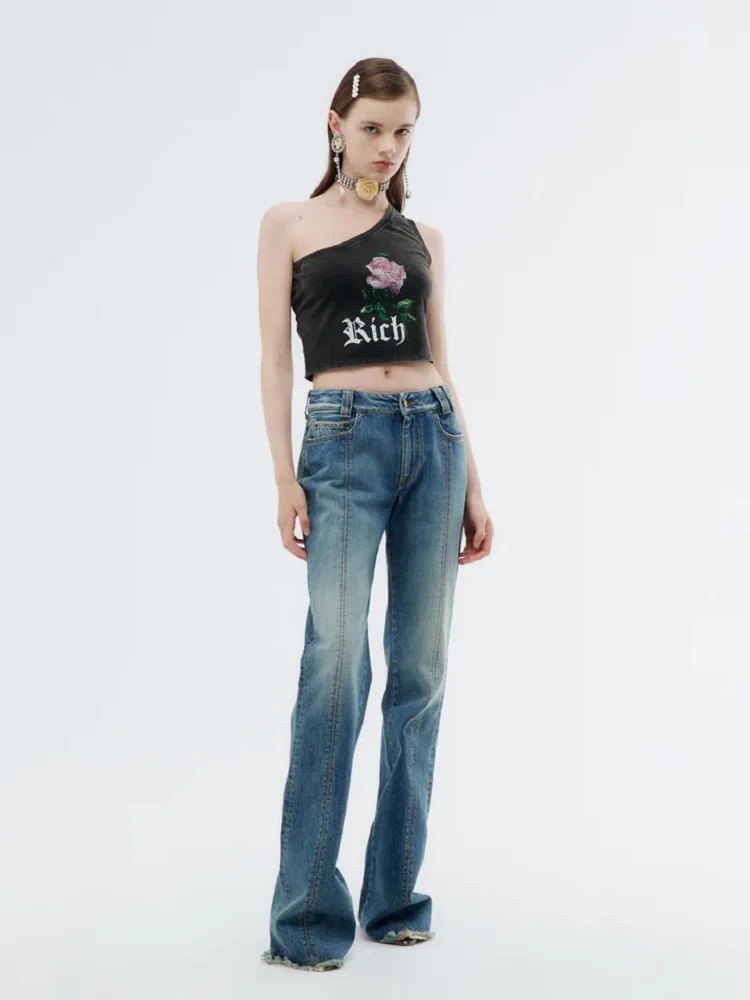 2023 summer new ladies hot drill flare washed jeans, Korean fashion, heavy craft, high quality, women's pants, y2k clothes, traf
2023 summer new ladies hot drill flare washed jeans, Korean fashion, heavy craft, high quality, women's pants, y2k clothes, traf