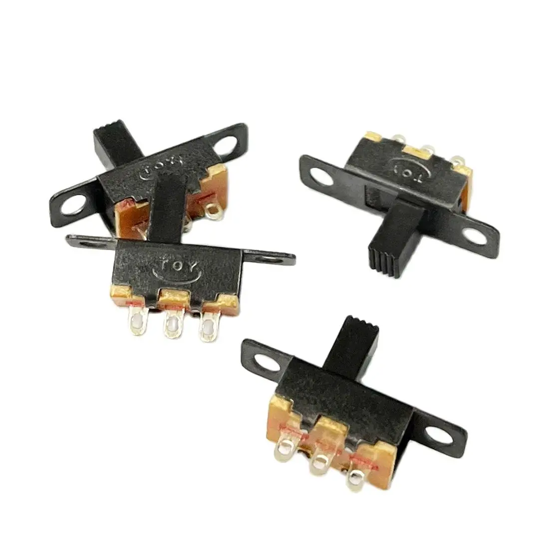 

100pcs On-off Slide Switch Mounting Switch Mini Micro Electronic Switch 3 Pins 2 Positions Tansverse Handle Switch