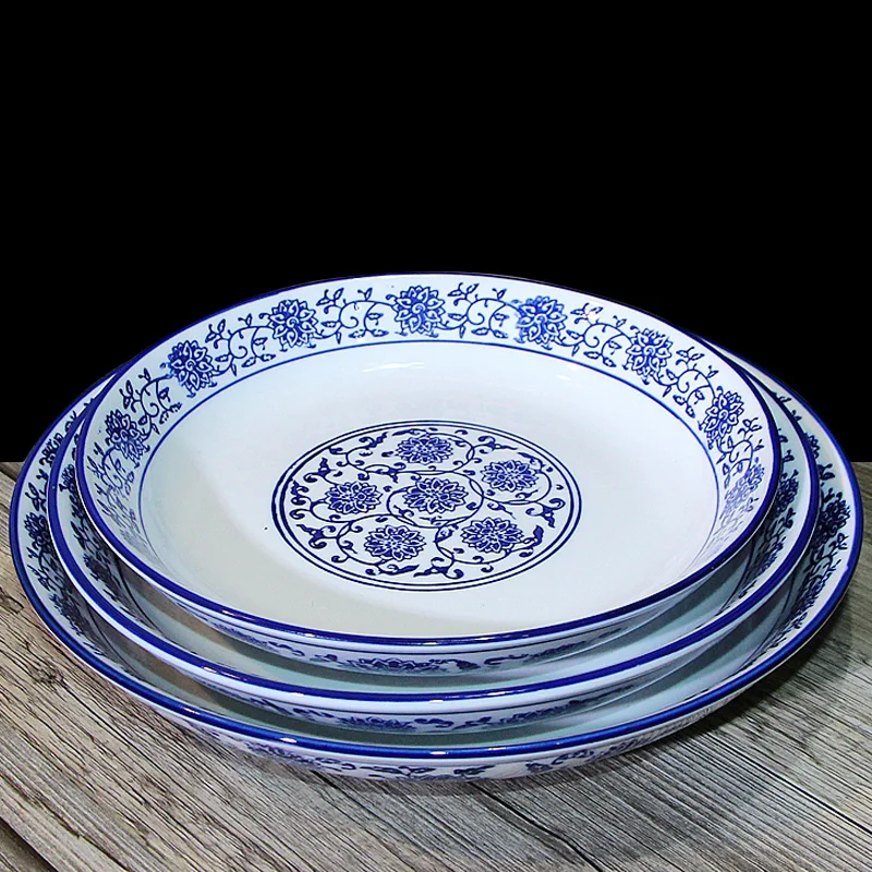 Ceramic Dinner Plate Blue and White Porcelain Round Dish Chinese Tableware Steak Plates Dessert Tray Decoration Crafts Dishes
Ceramic Dinner Plate Blue and White Porcelain Round Dish Chinese Tableware Steak Plates Dessert Tray Decoration Crafts Dishes