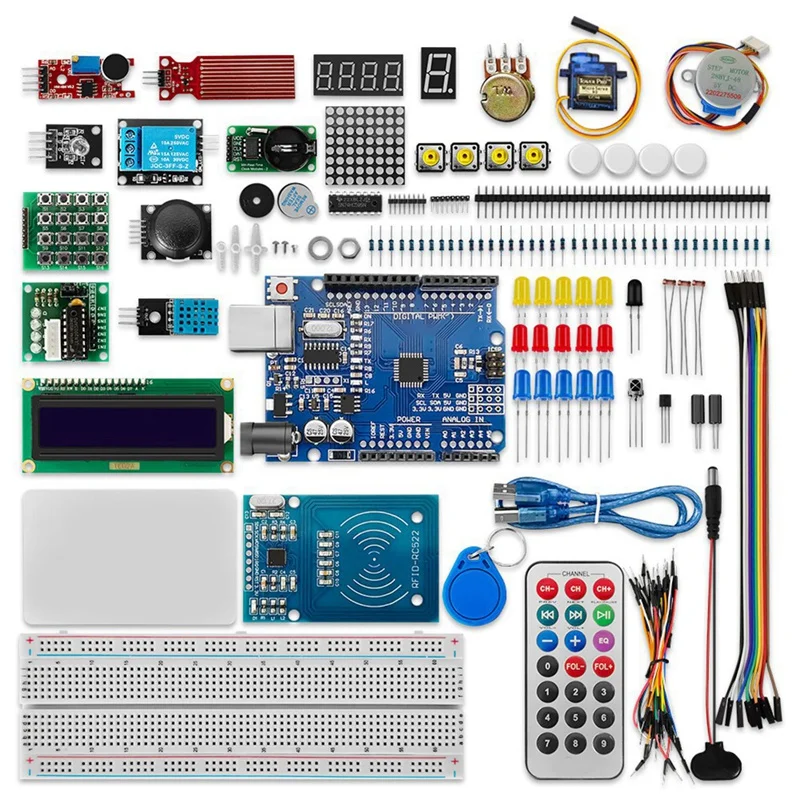 Стартовый набор, программируемый E-Learning DIY для проекта UNO, стартовый набор с обучающим руководством для UNO R3
Стартовый набор, программируемый E-Learning DIY для проекта UNO, стартовый набор с обучающим руководством для UNO R3