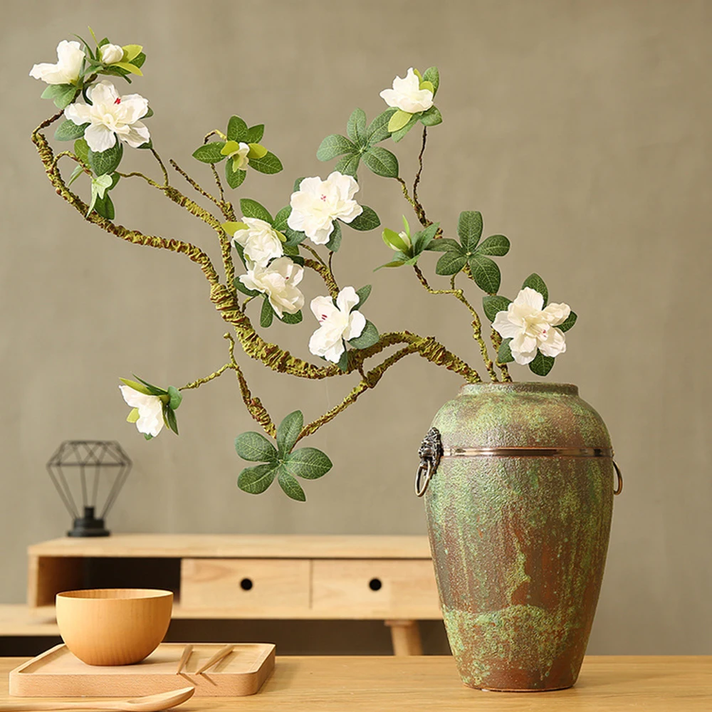 Luxury Long Large White Azalea Branch Artificial Flowers with Fake Leaves Silk Foam Flores for home Wedding Home Decoration
Luxury Long Large White Azalea Branch Artificial Flowers with Fake Leaves Silk Foam Flores for home Wedding Home Decoration