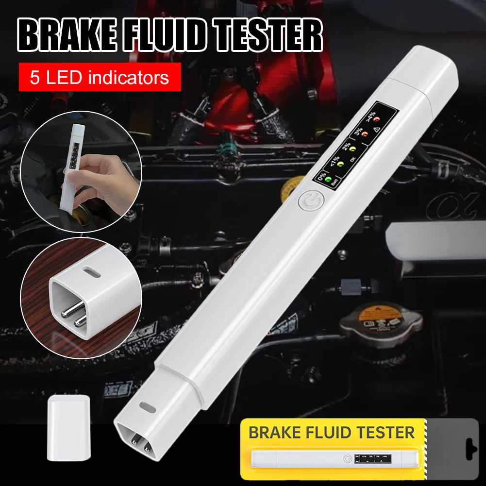 Universal Auto Brake Fluid Tester Accurate Oil Quality Diagnostic Tools LED Indicator Liquid Testing Pen Brake Oil Tester
Universal Auto Brake Fluid Tester Accurate Oil Quality Diagnostic Tools LED Indicator Liquid Testing Pen Brake Oil Tester