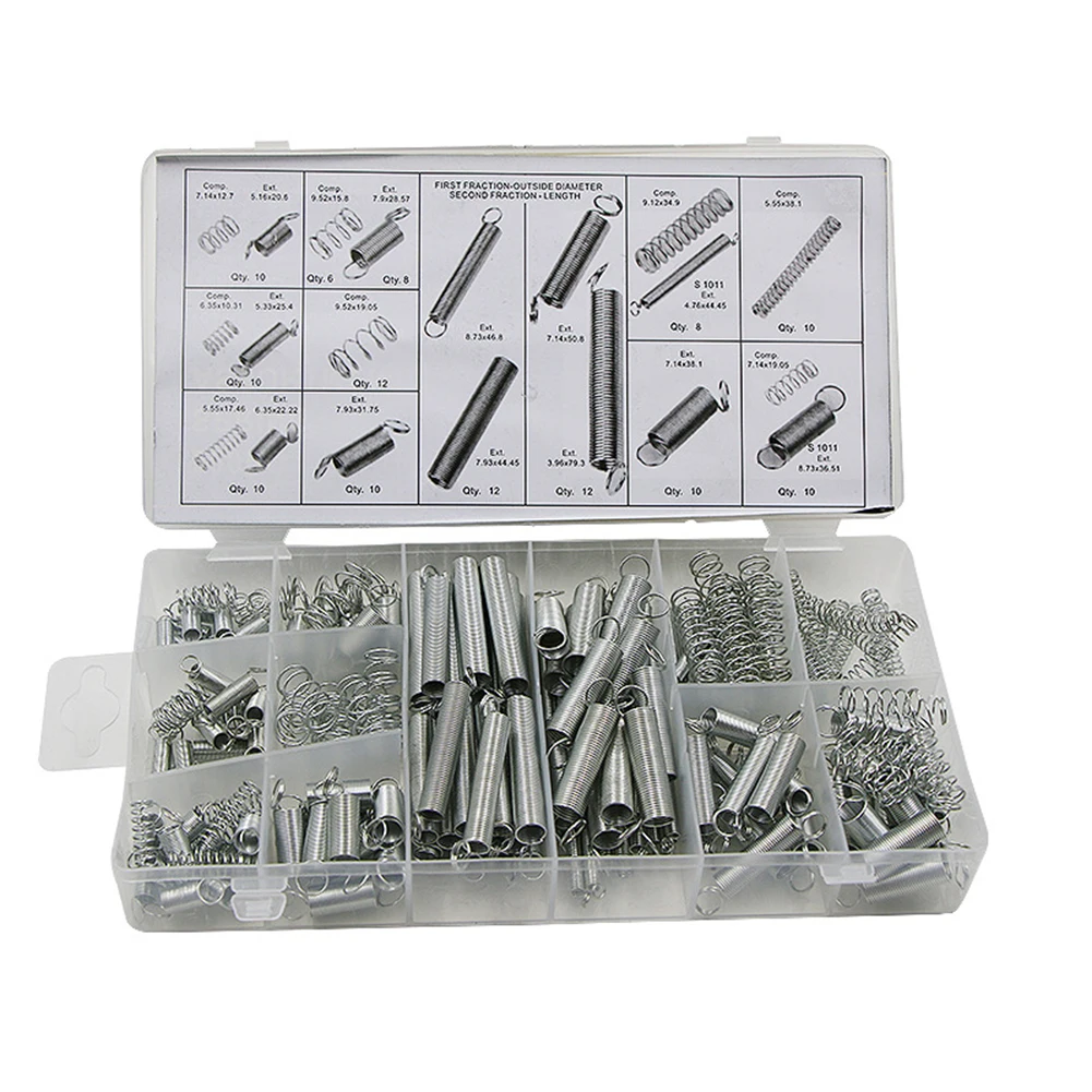 Brand New High Quality Rustproof Tension Spring Set Storage Box 12 Extension 8 Compression Metal Metal Tool PP Silver
Brand New High Quality Rustproof Tension Spring Set Storage Box 12 Extension 8 Compression Metal Metal Tool PP Silver