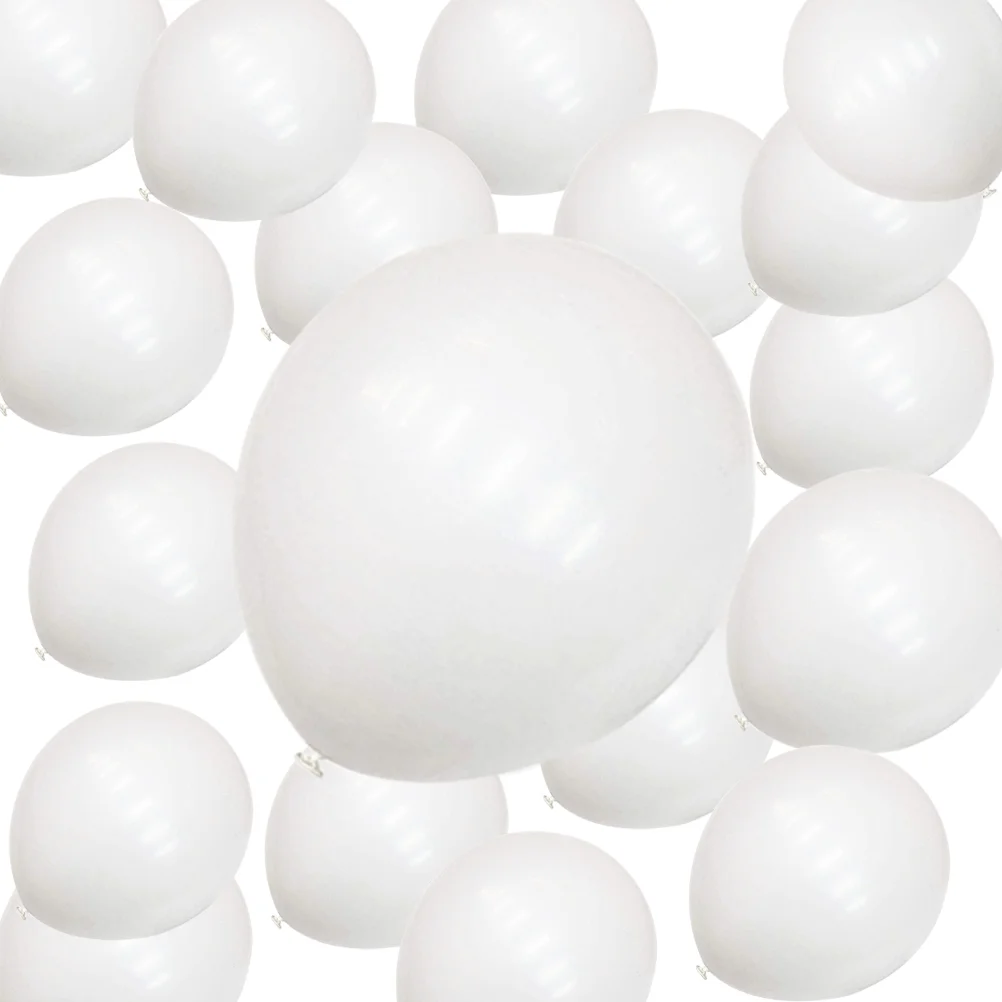 

Anniversary Party Balloons Round White Happy Birthday Decorations Girls Wedding Reception