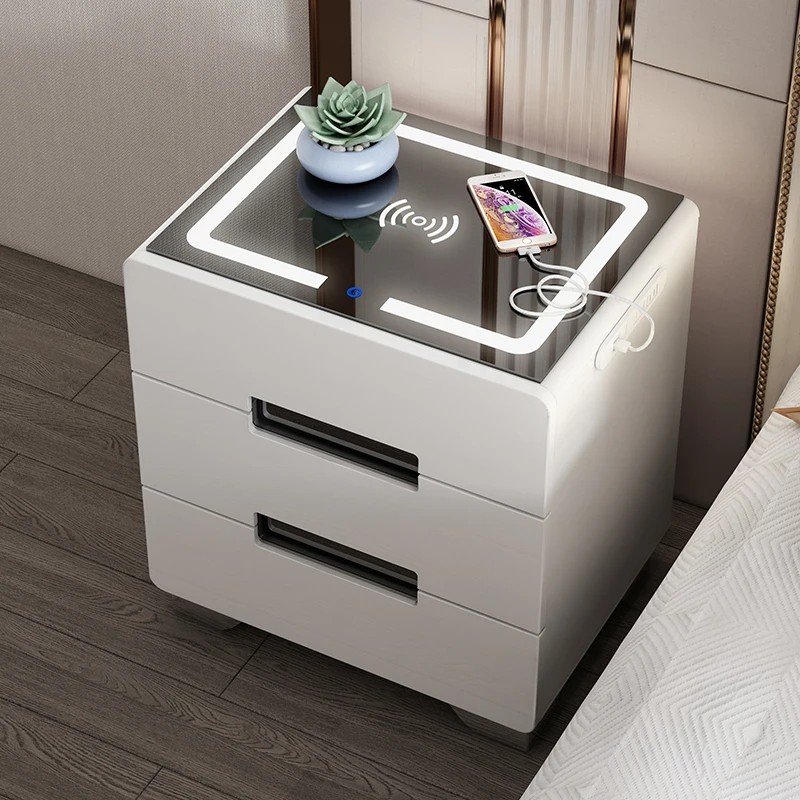 Multifunctional Nightstands Wireless Charging Minimalist Bedroom Nightstands Luxury Led Comodino Smart Furniture Modern Rooms
Multifunctional Nightstands Wireless Charging Minimalist Bedroom Nightstands Luxury Led Comodino Smart Furniture Modern Rooms
