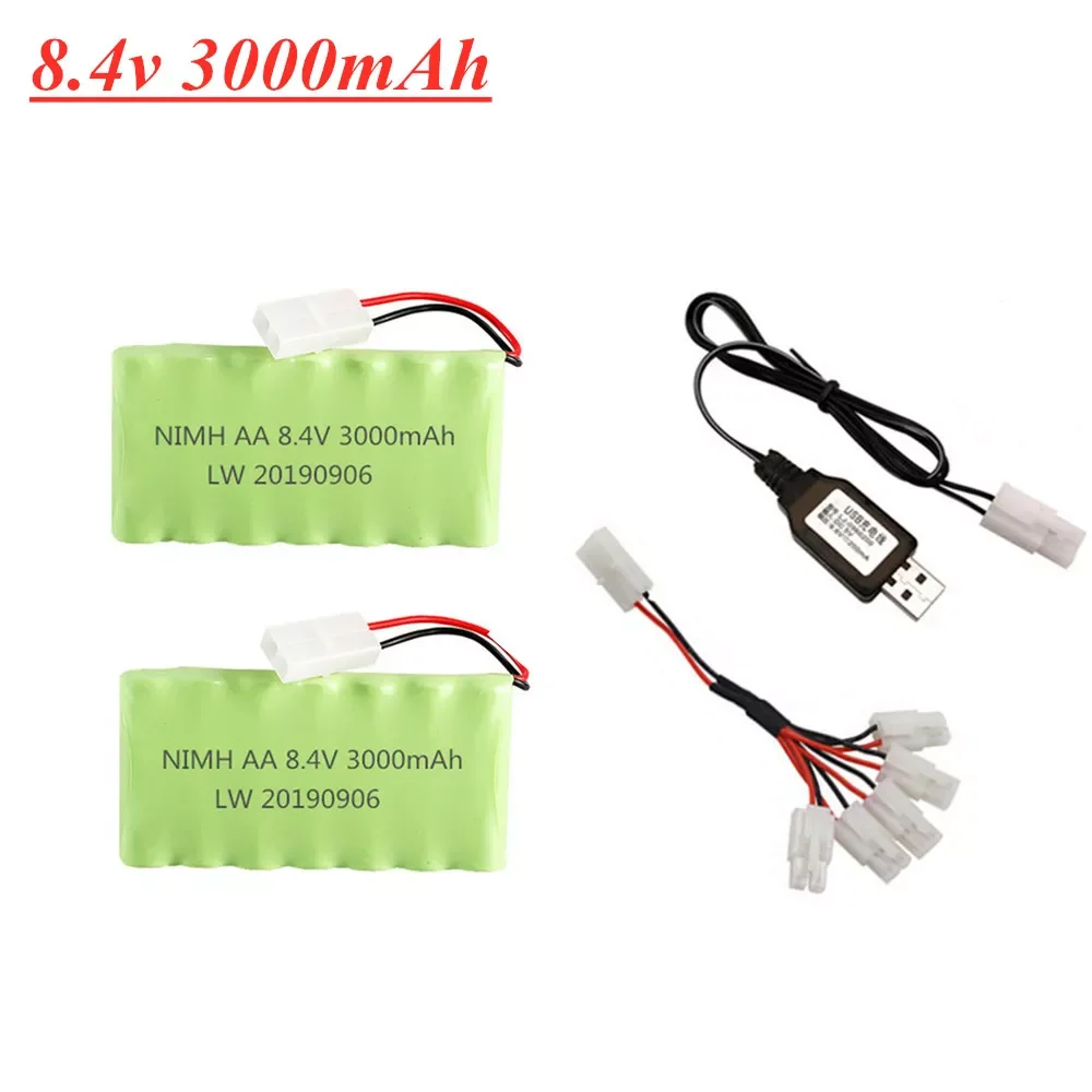 3000mah Ni-MH Battery For Rc toys Car Tank Train Robot Boat Gun AA 8.4v Rechargeable Battery Pack and USB Charger 
3000mah Ni-MH Battery For Rc toys Car Tank Train Robot Boat Gun AA 8.4v Rechargeable Battery Pack and USB Charger