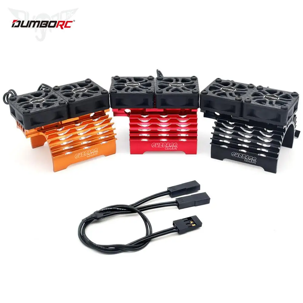 Surpsshobby RC Heatsink With Dual Cooling Fan for Hobbywing Leopard 4268 4274 4092 1/8 1/10 RC Car Motor
Surpsshobby RC Heatsink With Dual Cooling Fan for Hobbywing Leopard 4268 4274 4092 1/8 1/10 RC Car Motor
