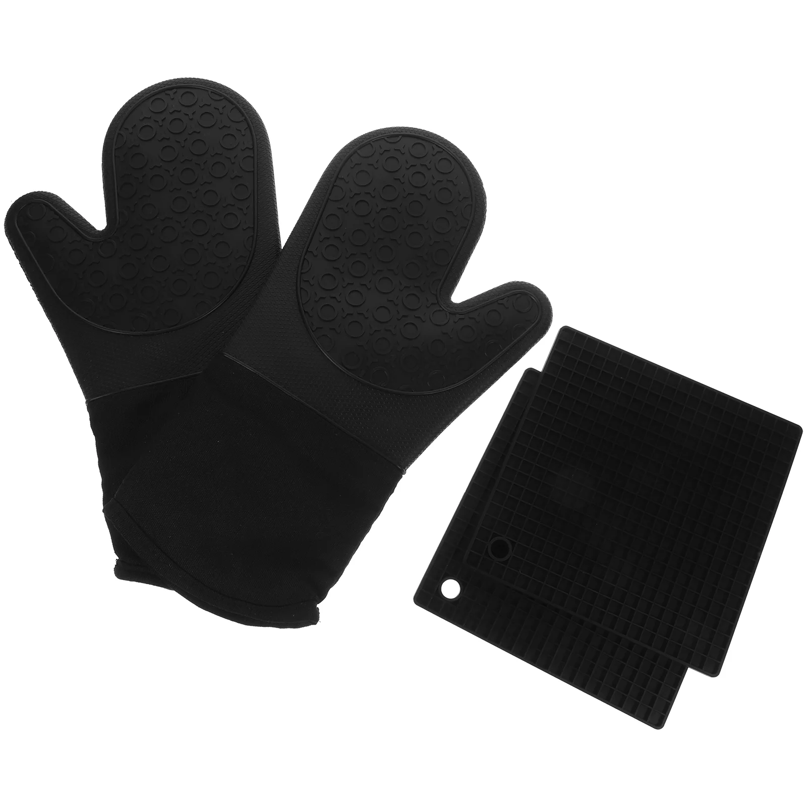 2 Sets Heat Resistance Mat Silicone Protective Mitts Anti-scald Glove Kit Baking Mitten Gloves Thickened Kitchen Heatproof
2 Sets Heat Resistance Mat Silicone Protective Mitts Anti-scald Glove Kit Baking Mitten Gloves Thickened Kitchen Heatproof