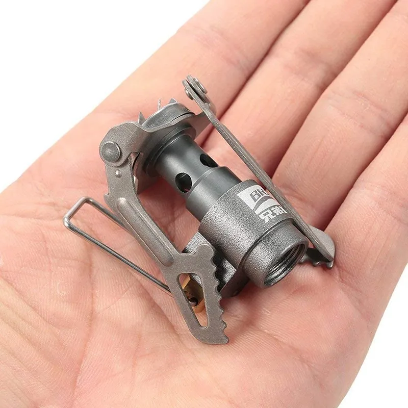 

BRS Outdoor Portable Solo Titanium Camping Gas Stove 25g Lightweight Mini Gas Cooker Burner Camping Hiking Gas Burner Brs-3000t
