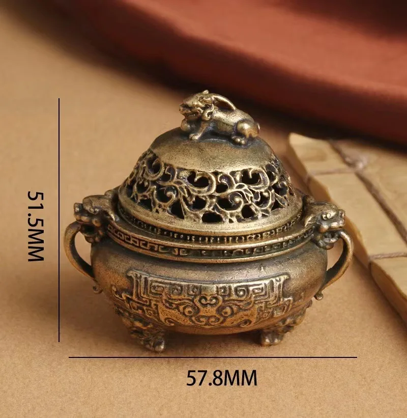 Antique Pure Copper Incense Burner Ornaments Brass Old Tea Ceremony Home Furnishings Handicrafts
Antique Pure Copper Incense Burner Ornaments Brass Old Tea Ceremony Home Furnishings Handicrafts