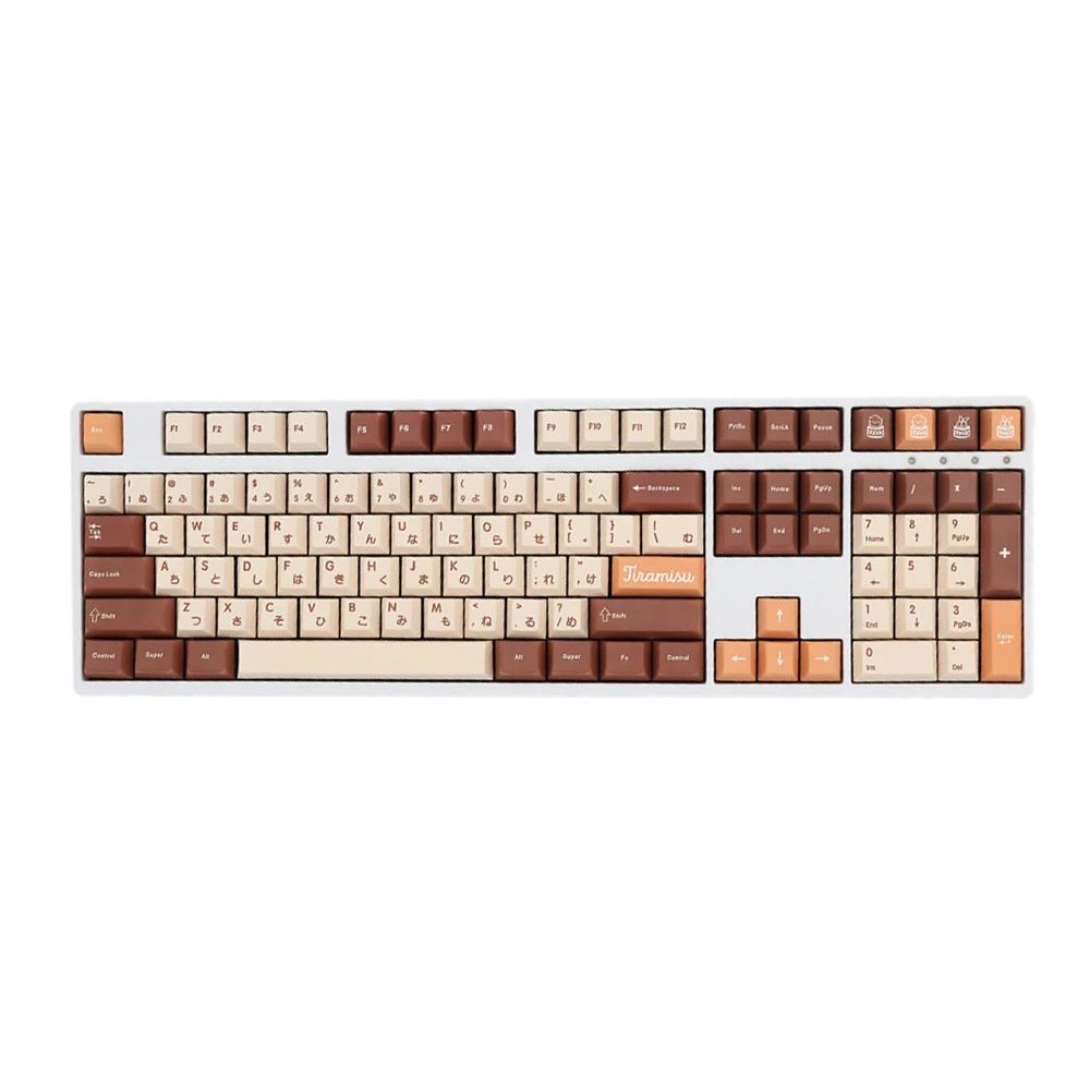 134 keys Tiramisu theme keycap Cherry profile PBT material Mechanical keyboard cap cherry 60% español
134 keys Tiramisu theme keycap Cherry profile PBT material Mechanical keyboard cap cherry 60% español