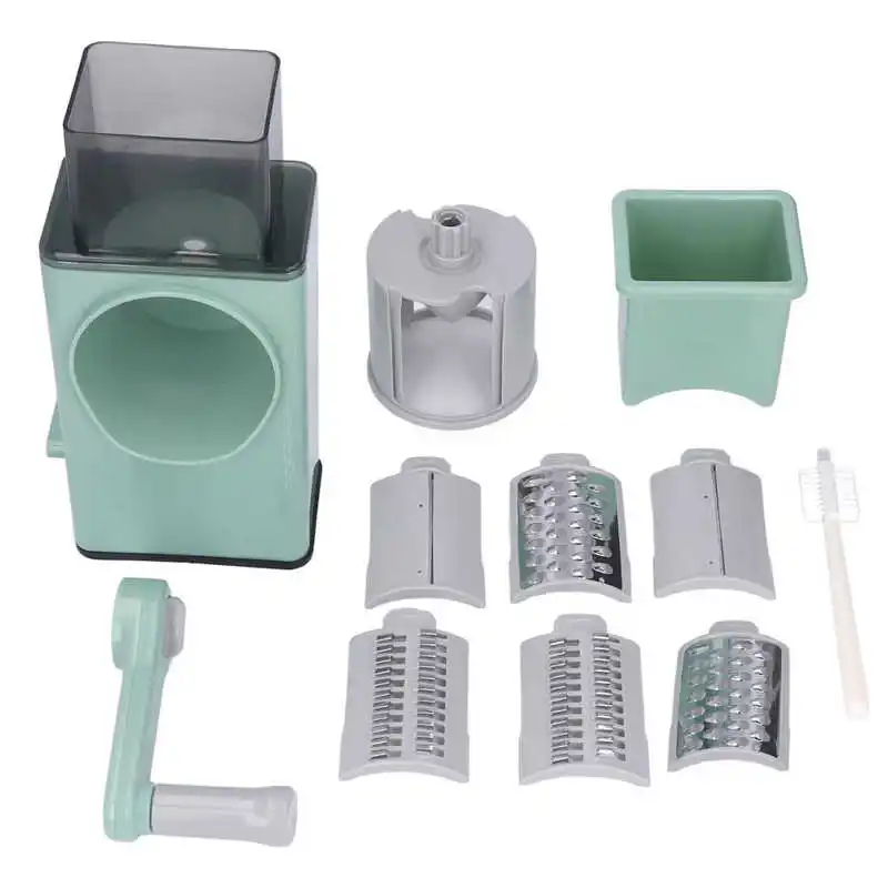 Multifunctional Vegetable Slicing Roller Cutter Rotating Manual Kitchen Grater Chopper Cheese Shredder With Handle Green
Multifunctional Vegetable Slicing Roller Cutter Rotating Manual Kitchen Grater Chopper Cheese Shredder With Handle Green