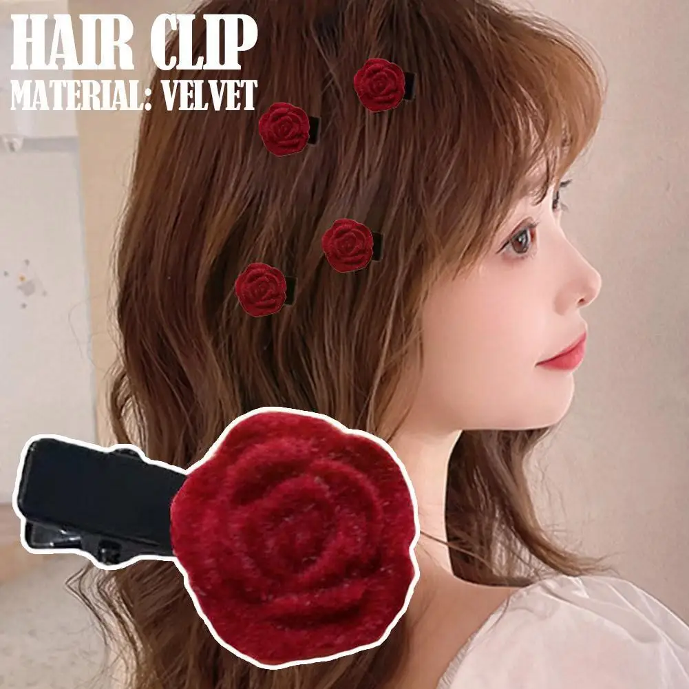 

Корейские красные бархатные заколки для волос в форме розы для женщин маленькие Цветочные заколки для волос для девочек элегантная заколка заколки для волос аксессуары для волос для свадьбы Z0J4