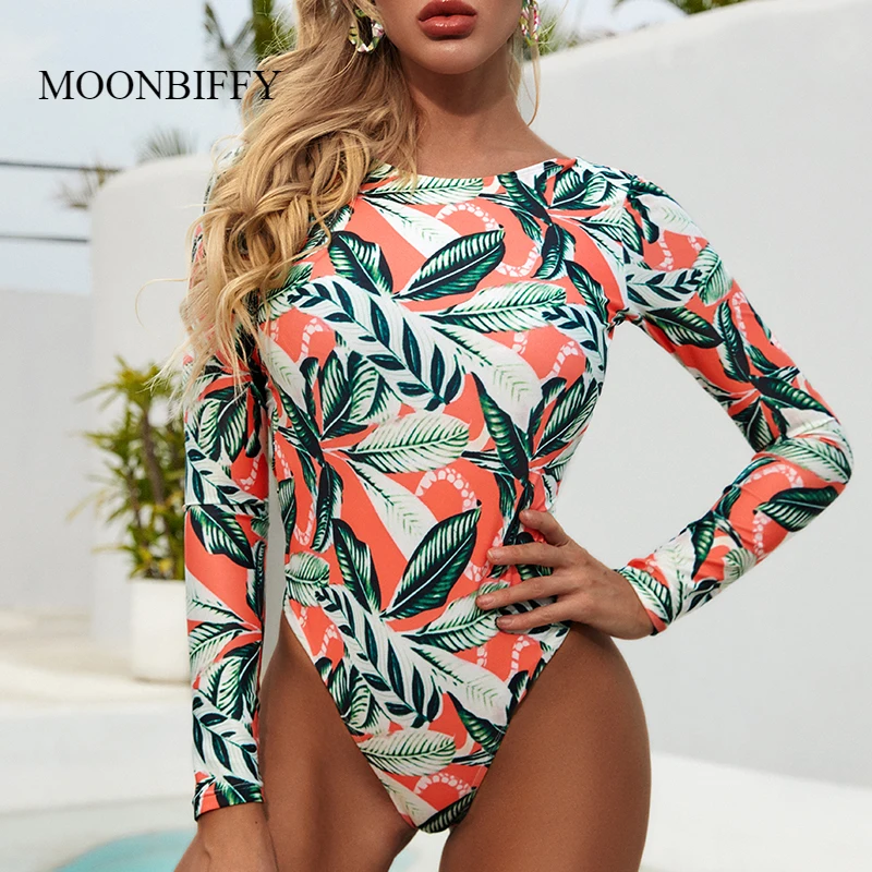 Bikini 2021 Surfing Swimsuit Women Long Sleeve One Piece Bodysuit Leaves Print Sexy Brazilian Summer Push Up Swimwear
Bikini 2021 Surfing Swimsuit Women Long Sleeve One Piece Bodysuit Leaves Print Sexy Brazilian Summer Push Up Swimwear