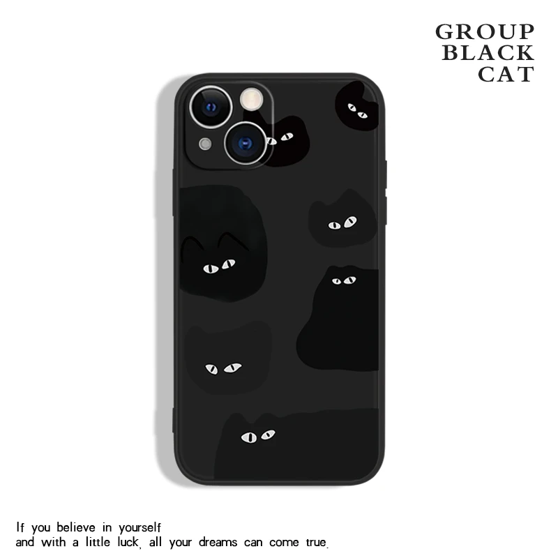 Креативный мультяшный чехол для телефона с милым котом для IPhone 14Pro Max 13Plus 12 11 X XR/XS INS стиль группа черный силиконовый ударопрочный чехол 
Креативный мультяшный чехол для телефона с милым котом для IPhone 14Pro Max 13Plus 12 11 X XR/XS INS стиль группа черный силиконовый ударопрочный чехол