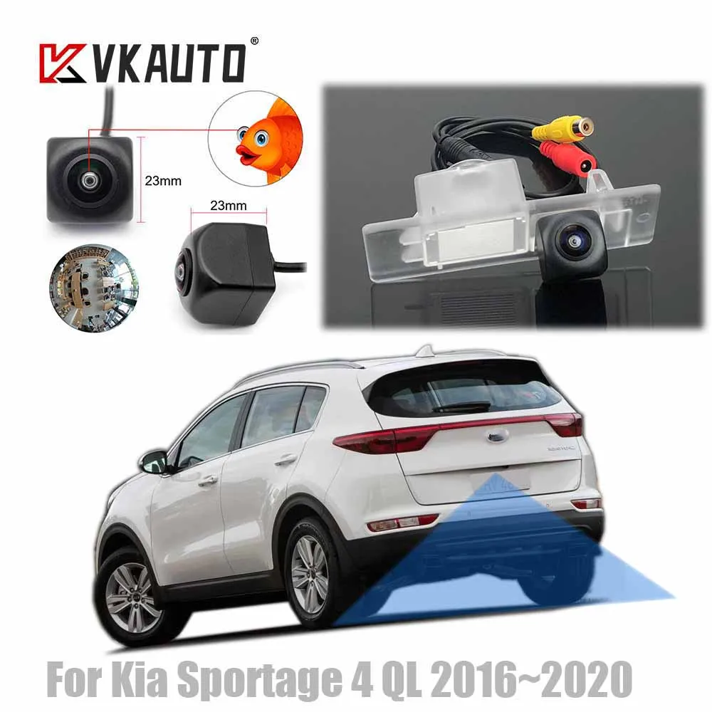 Камера заднего вида VKAUTO рыбий глаз для Kia Rio 4 YB Pride Sedan 2017 ~ 2021 CCD HD ночное видение