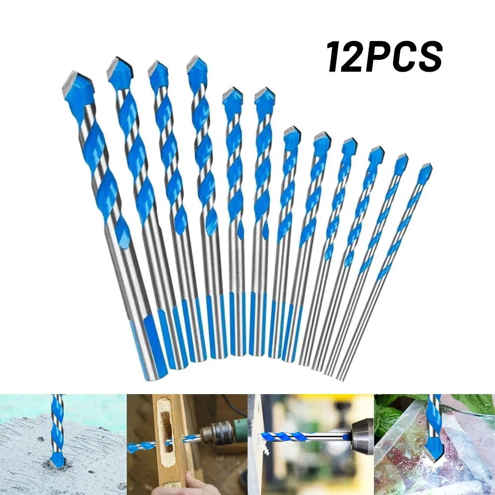 12PCS Construction Drill Bit Multi-Functional Bits For Tile Glass Ceramic Marble For Better Drilling Dust Removal
12PCS Construction Drill Bit Multi-Functional Bits For Tile Glass Ceramic Marble For Better Drilling Dust Removal