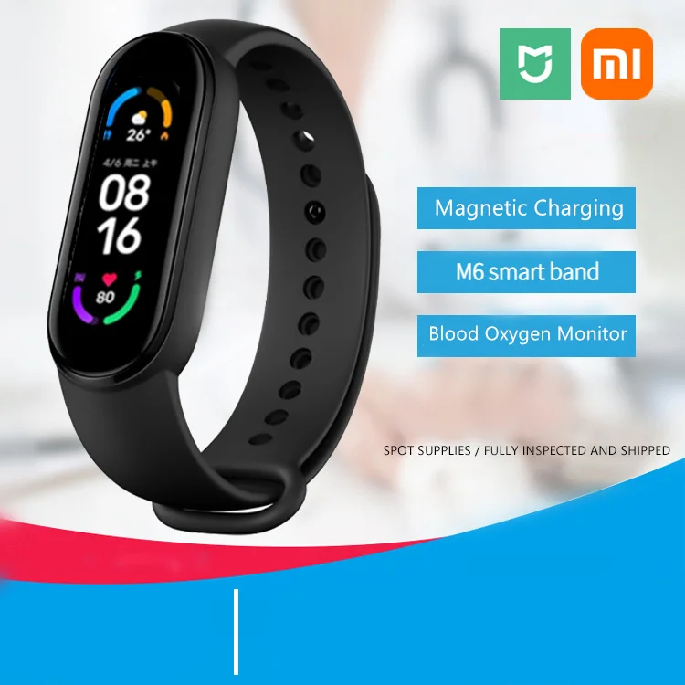 

Водонепроницаемый Фитнес-браслет Xiaomi Mijia M6, спортивный шагомер, трекер сна, монитор пульса и артериального давления, умные часы