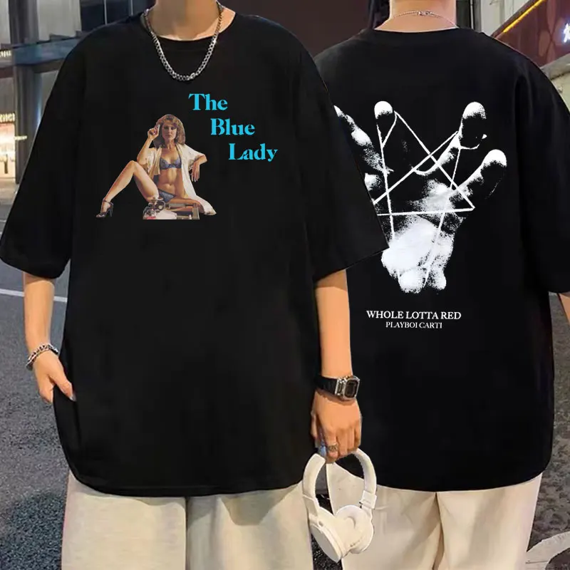 Rapper Playboi Carti Men Women Fashion Hip Hop Vintage Tee Streetwear The Blue Lady Same Style Graphic Print Tshirt Short Sleeve
Rapper Playboi Carti Men Women Fashion Hip Hop Vintage Tee Streetwear The Blue Lady Same Style Graphic Print Tshirt Short Sleeve