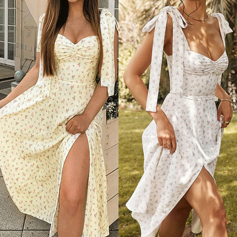 Summer Spring Floral Dress Women's Sexy Casual Fashion Clothing 2022 Long Slip Cotton Pleated With Slit White Yellow Lace-up
Summer Spring Floral Dress Women's Sexy Casual Fashion Clothing 2022 Long Slip Cotton Pleated With Slit White Yellow Lace-up
