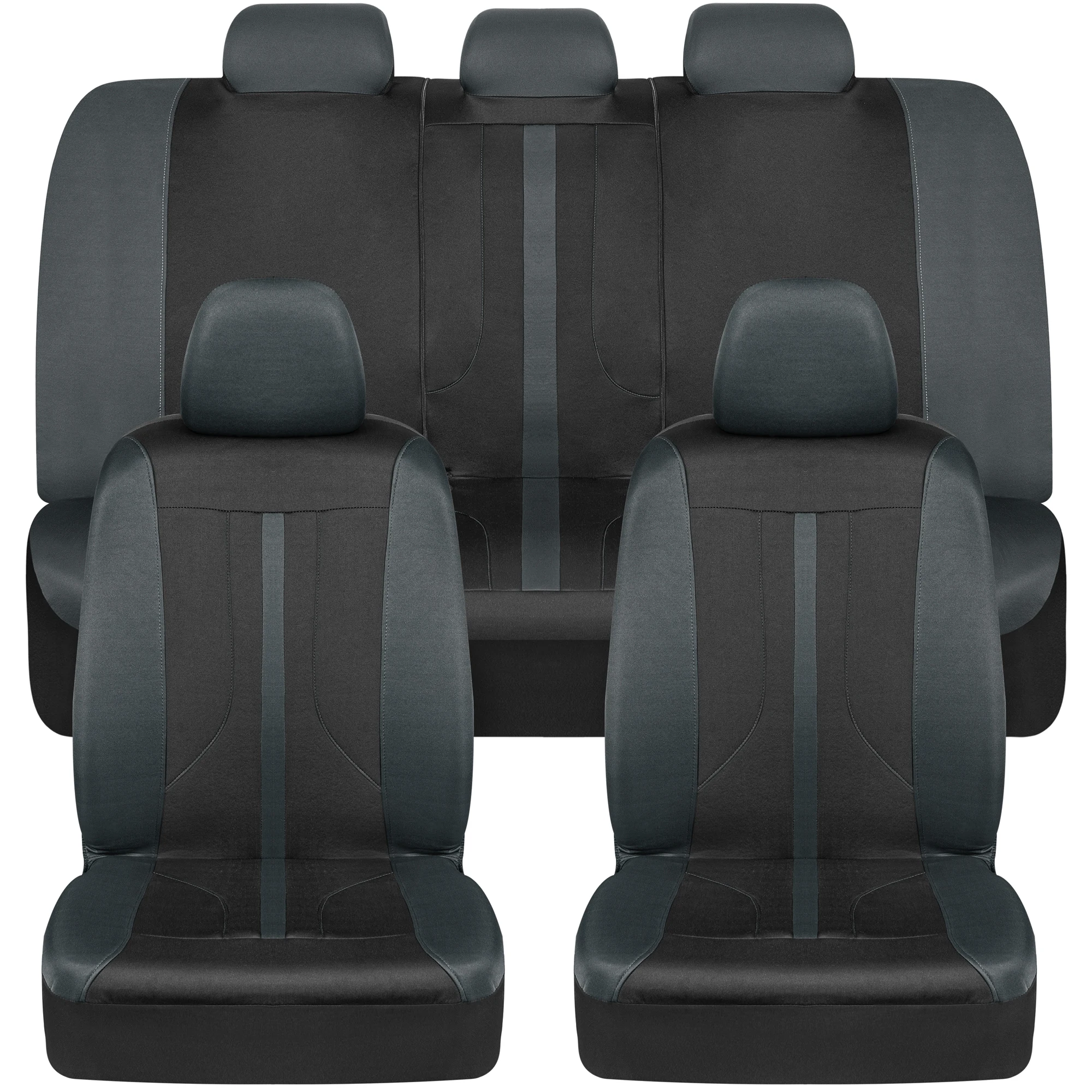 OmniFit Car Seat Covers, Full Set in Gray & Black – Two-Tone Front Seat Covers with Hooded Split Bench Seat Cover, Universal C
OmniFit Car Seat Covers, Full Set in Gray & Black – Two-Tone Front Seat Covers with Hooded Split Bench Seat Cover, Universal C