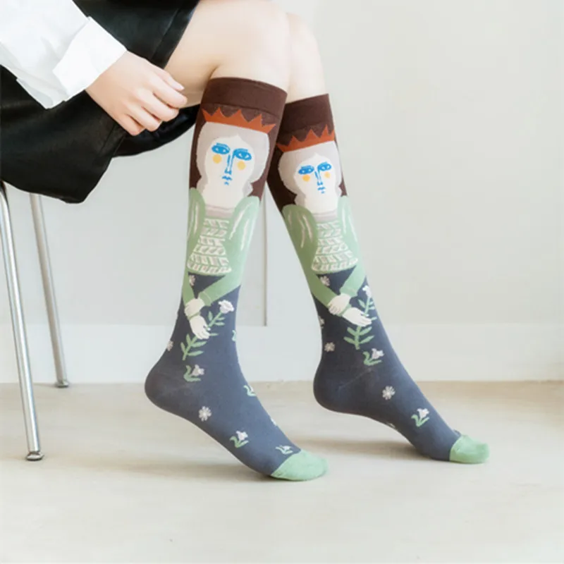25 Style Women Long Cotton Socks Fashion Abstract Art Girl Stripe Flowers Ttulip Retro Knee Ladies Socks Lolita
25 Style Women Long Cotton Socks Fashion Abstract Art Girl Stripe Flowers Ttulip Retro Knee Ladies Socks Lolita