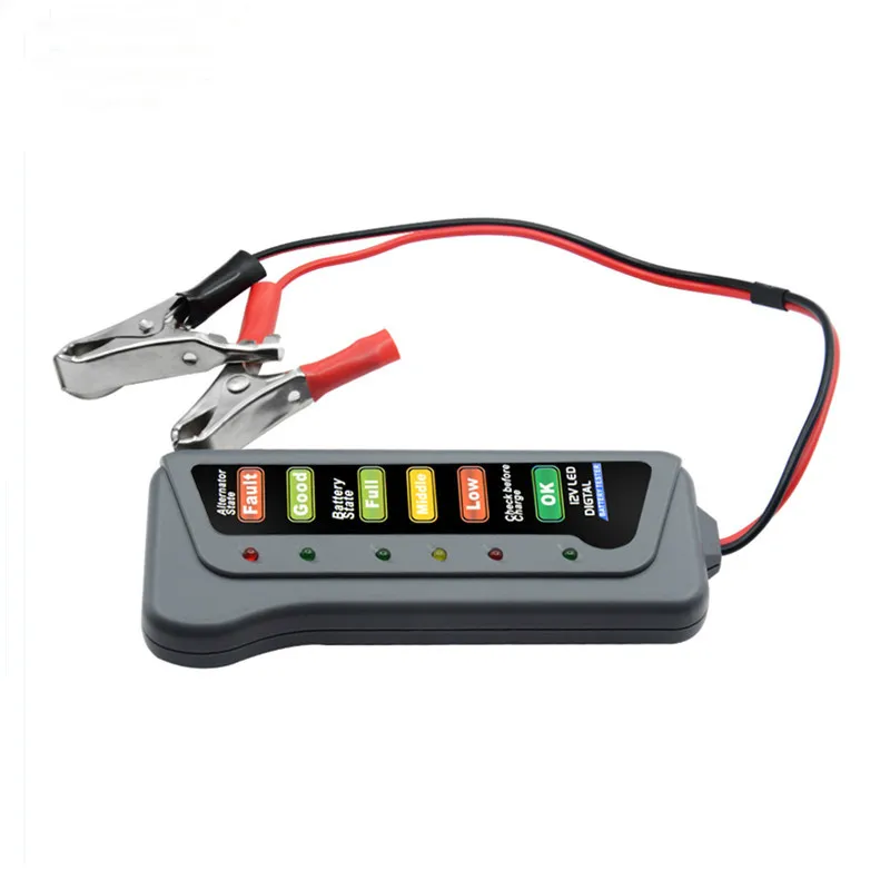 Mini 12V Car Battery Tester 6 LED Lights Display Auto Car Diagnostic Tool Car Battery Alternator for Cars Vehicle Motorcycle
Mini 12V Car Battery Tester 6 LED Lights Display Auto Car Diagnostic Tool Car Battery Alternator for Cars Vehicle Motorcycle