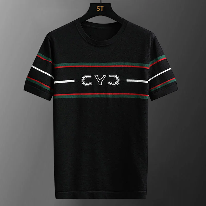 European Color Contrast T Shirt Men Knitting Short Sleeve Letter Print Tshirt Camiseta Manga Corta Hombre Tee Homme
European Color Contrast T Shirt Men Knitting Short Sleeve Letter Print Tshirt Camiseta Manga Corta Hombre Tee Homme