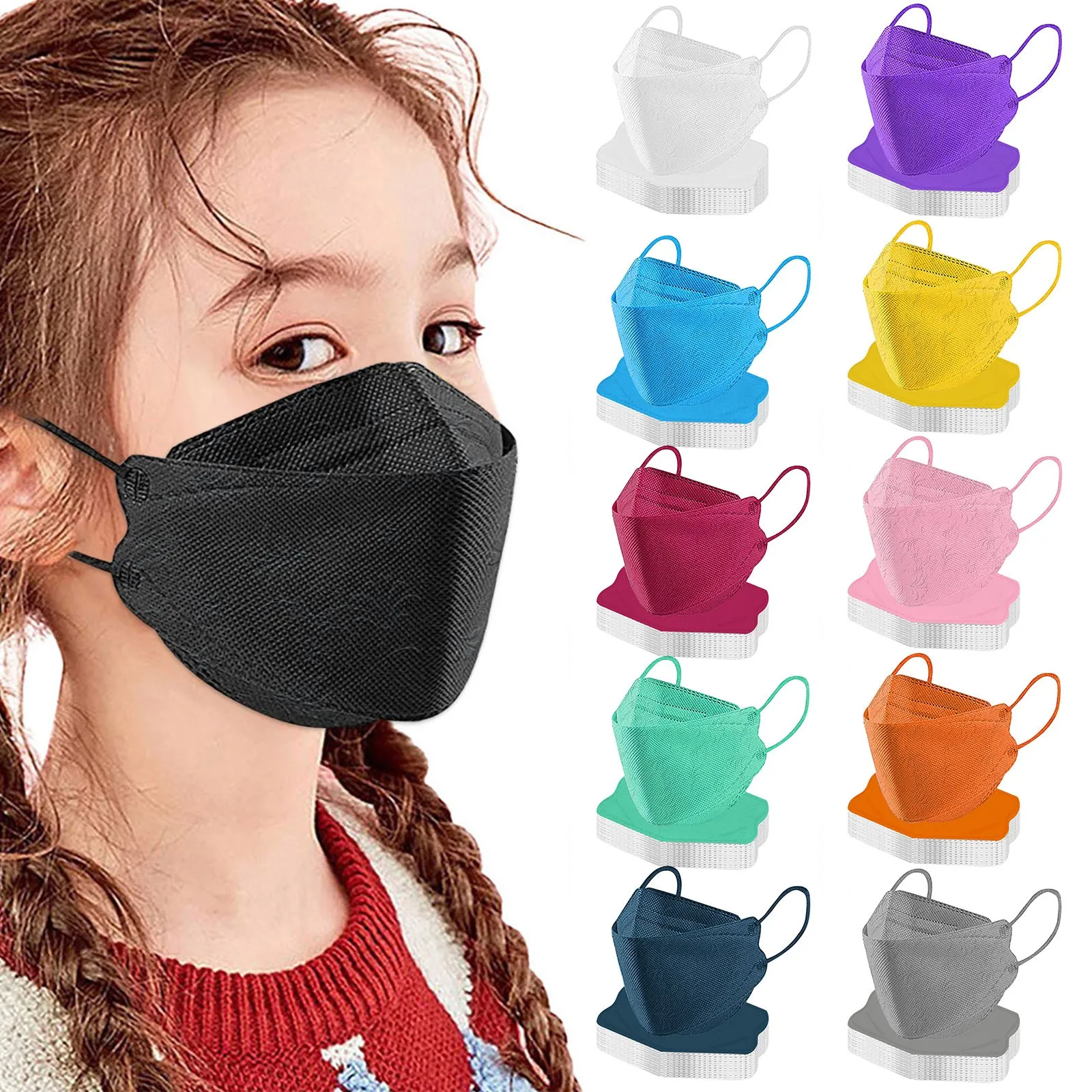 10PCS Kids Disposable Face Masks 4 Layer Nonwove Breathable Mask For Boys Girls 3D Design Face Protect Earloop Bandage Masques
10PCS Kids Disposable Face Masks 4 Layer Nonwove Breathable Mask For Boys Girls 3D Design Face Protect Earloop Bandage Masques