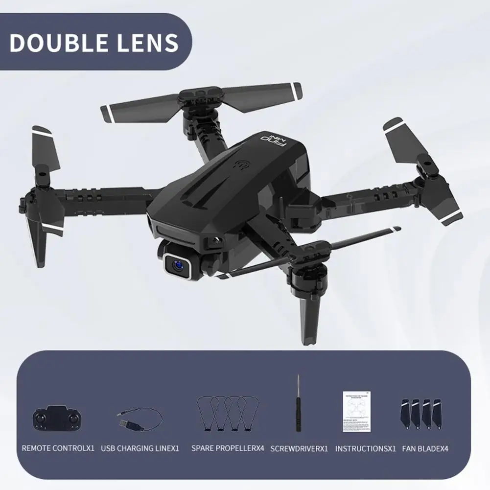 Mini Drone 4K HD Dual Camera WiFi Fpv Air Pressure Altitude Hold Black And Gray Foldable Portable Quadcopter RC Dron Toy H13
Mini Drone 4K HD Dual Camera WiFi Fpv Air Pressure Altitude Hold Black And Gray Foldable Portable Quadcopter RC Dron Toy H13