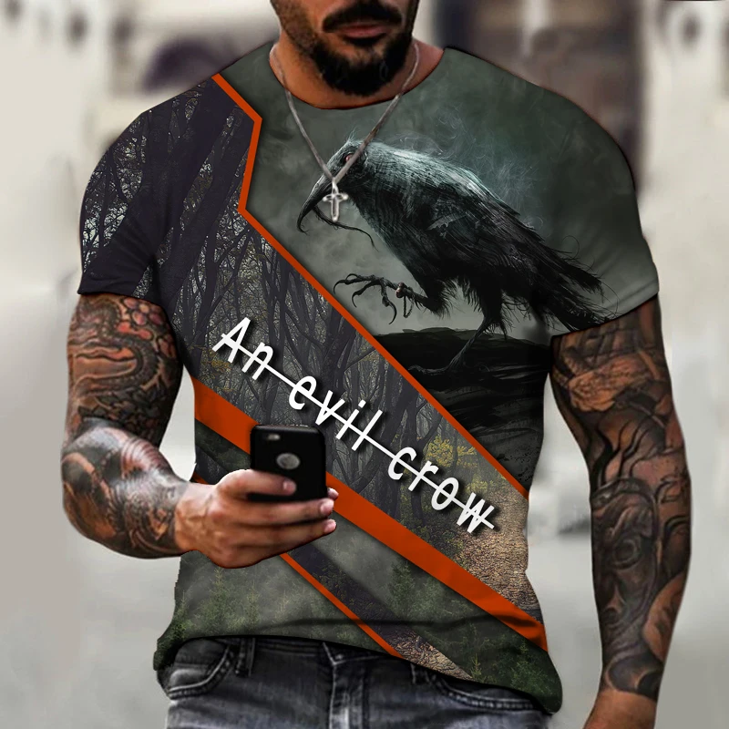 Animal Bird 3D Printed T-Shirts Crow Pattern New Summer Design Men's Tops Fashion Street Harajuku Oversized Viking Clothing
Animal Bird 3D Printed T-Shirts Crow Pattern New Summer Design Men's Tops Fashion Street Harajuku Oversized Viking Clothing