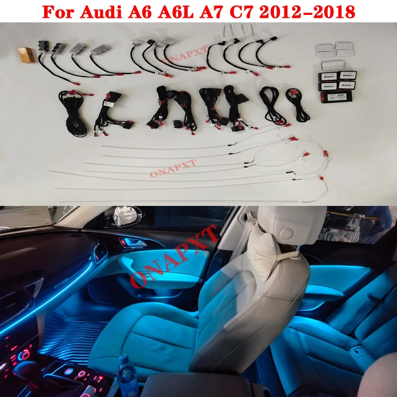 Car ambient light For Audi A6 A6L A7 C7 2012-2018 MMI APP Control Contour Handle Lamp Atmosphere LED Strip door light 21 Colors
Car ambient light For Audi A6 A6L A7 C7 2012-2018 MMI APP Control Contour Handle Lamp Atmosphere LED Strip door light 21 Colors