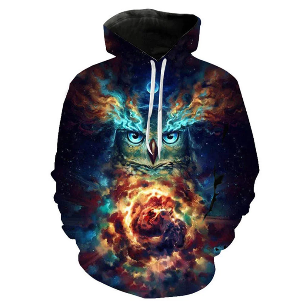 2022 Autumn New Cool 3d Digital Printing Hoodies Fashion Owl Print Hip Hop Streetwear Casual Long Sleeve Tops for Men Clothes
2022 Autumn New Cool 3d Digital Printing Hoodies Fashion Owl Print Hip Hop Streetwear Casual Long Sleeve Tops for Men Clothes