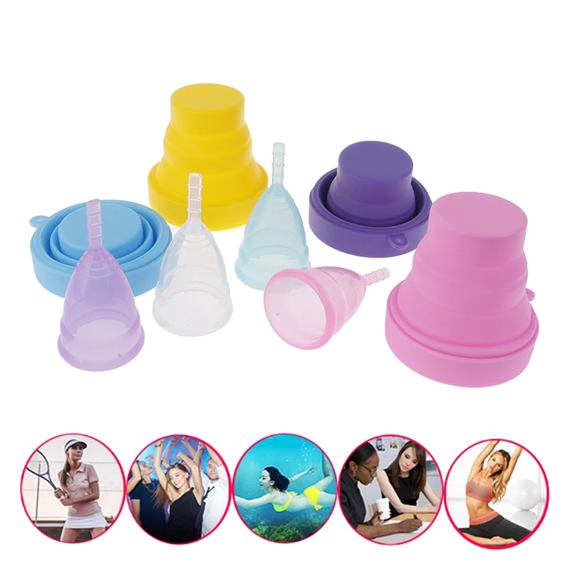 

3pcs/Lots Menstrual Cup Women Period Cup Medical Grade Silicone Sterilizing Menstrual Bowl Feminine Hygiene Menstrual Collector