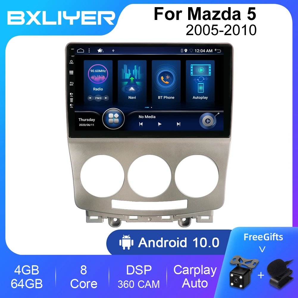 BXLIYER Carplay 4+64G Android 10 auto Car Radio For Mazda 5 2005 - 2010 Multimedia Video Player 2 din WIFI Navigation GPS Stereo
BXLIYER Carplay 4+64G Android 10 auto Car Radio For Mazda 5 2005 - 2010 Multimedia Video Player 2 din WIFI Navigation GPS Stereo