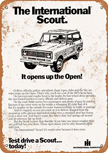 Metal Sign - 1975 International Scout - Vintage Look Wall Decor for Cafe beer Bar Decoration Crafts
Metal Sign - 1975 International Scout - Vintage Look Wall Decor for Cafe beer Bar Decoration Crafts