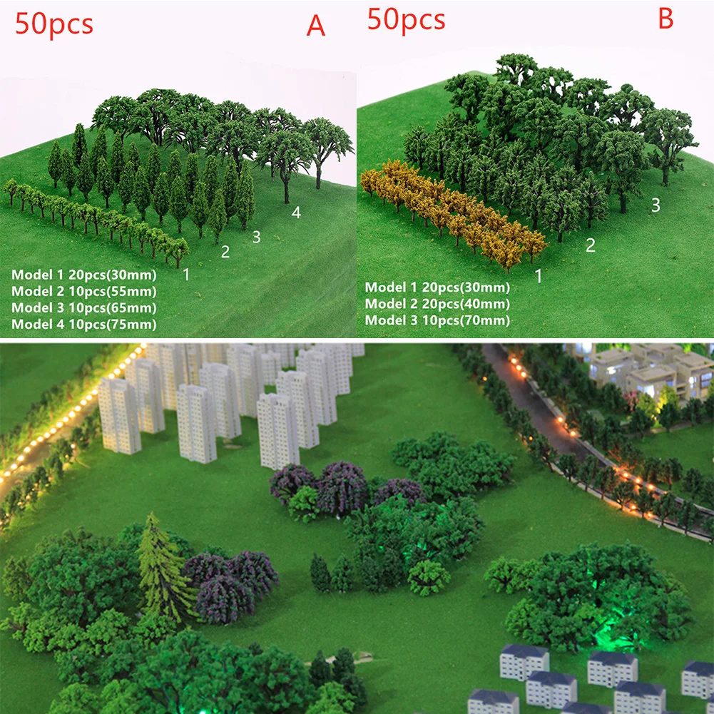 50pcs Train Artificial Miniature Tree Plastic Model Scenery Railroad Decoration Building Landscape Micro Accessories Toys
50pcs Train Artificial Miniature Tree Plastic Model Scenery Railroad Decoration Building Landscape Micro Accessories Toys