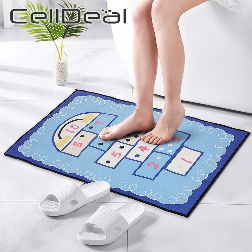 

Non-slip Cartoon Patterns Bathroom Mat Shower Room Entrance Doormats Bathtub Side Carpet 2 Sizes Water Absorption Home Décor