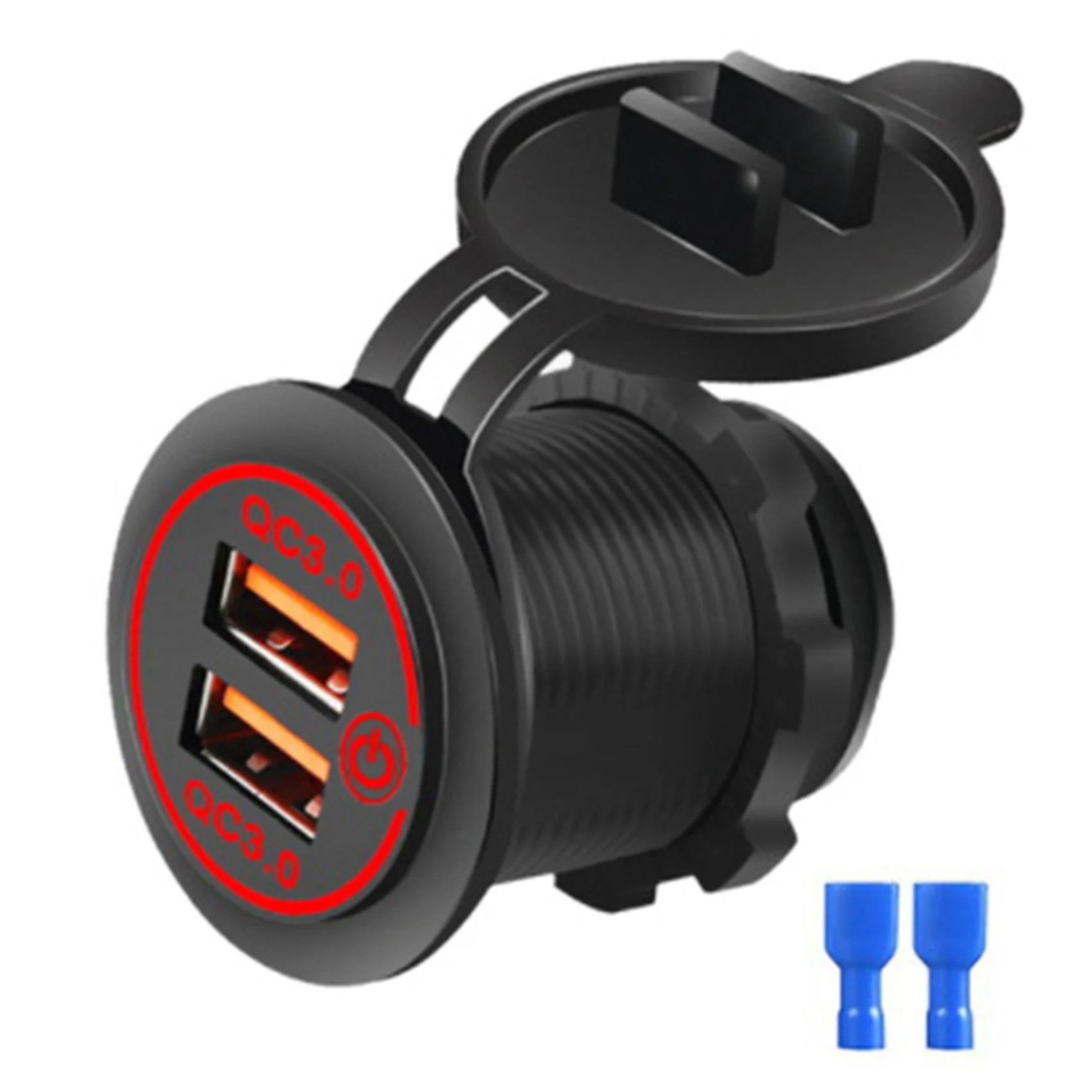 Автомобильное зарядное устройство с двумя USB-портами и сенсорным выключателем, 12-24 В
Автомобильное зарядное устройство с двумя USB-портами и сенсорным выключателем, 12-24 В