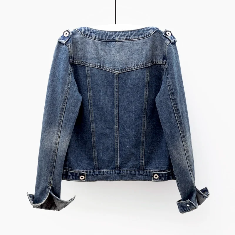 Slim Casual Vintage Denim Coat Women Chaquetas Mujer Korean Outerwear O-Neck Long Sleeve Short Jeans Jacket Female 6XL
Slim Casual Vintage Denim Coat Women Chaquetas Mujer Korean Outerwear O-Neck Long Sleeve Short Jeans Jacket Female 6XL