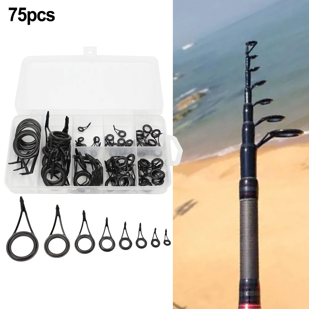 Fishing Accessories Pole Repair Kit Fishing Rod Guide 75Pcs/Box Fishing Tackle Guide Rings Guides DIY Eye Ring
Fishing Accessories Pole Repair Kit Fishing Rod Guide 75Pcs/Box Fishing Tackle Guide Rings Guides DIY Eye Ring