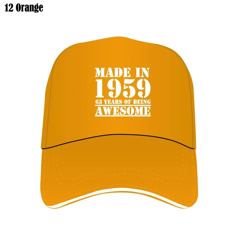 

Vintage 1959 63 Years Old Custom Hat Men Cotton Mesh Bill Hats Bill Hats Camiseta Baseball Cap Funny New Birthday Gift