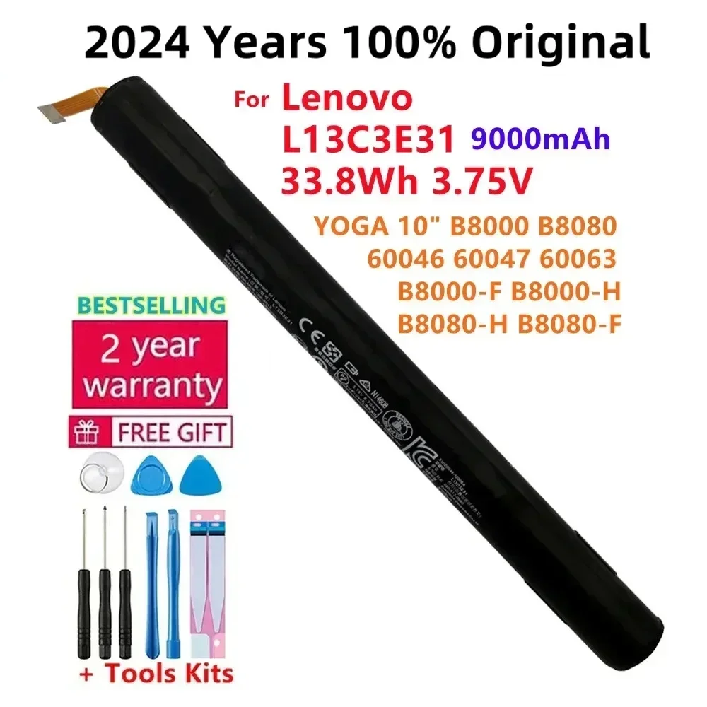 Новый оригинальный аккумулятор L13D3E31 емкостью 9000 мАч для телефона Lenovo Yoga 10 B8000 B8080