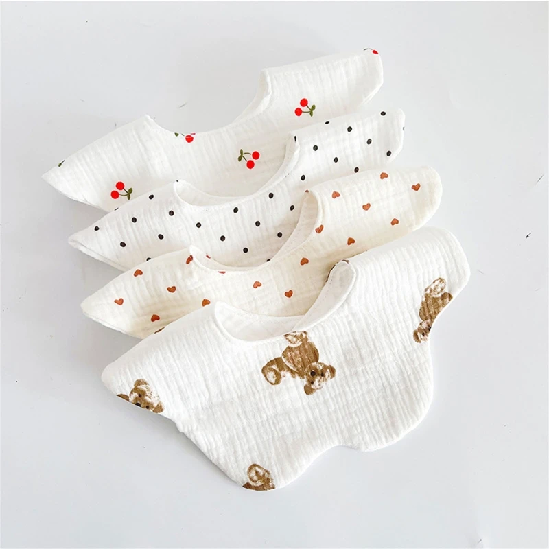Cartoon Printed Baby Bib Round Petal Saliva Towel Comfortabel Cotton Breathable Apron Newborn 360 Degree Rotation Bandan
Cartoon Printed Baby Bib Round Petal Saliva Towel Comfortabel Cotton Breathable Apron Newborn 360 Degree Rotation Bandan