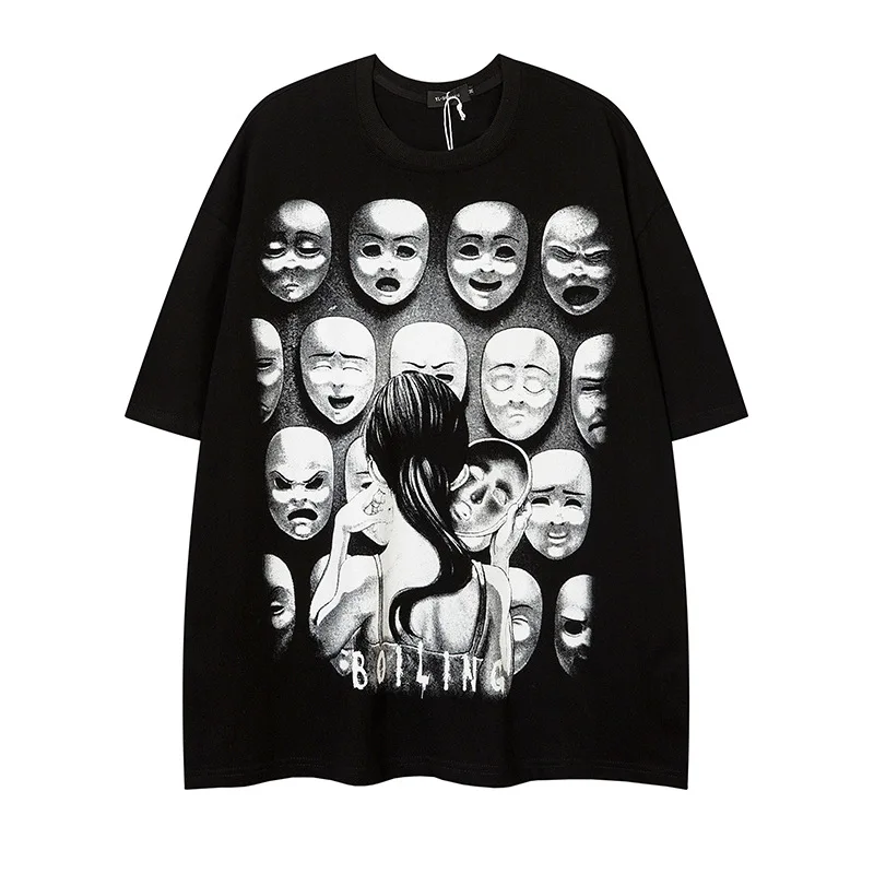 Hip Hop Cartoon Funny Printed Casual T-shirt Streetwear Black White Short Sleeves Top Tees Harakuju Cotton
Hip Hop Cartoon Funny Printed Casual T-shirt Streetwear Black White Short Sleeves Top Tees Harakuju Cotton