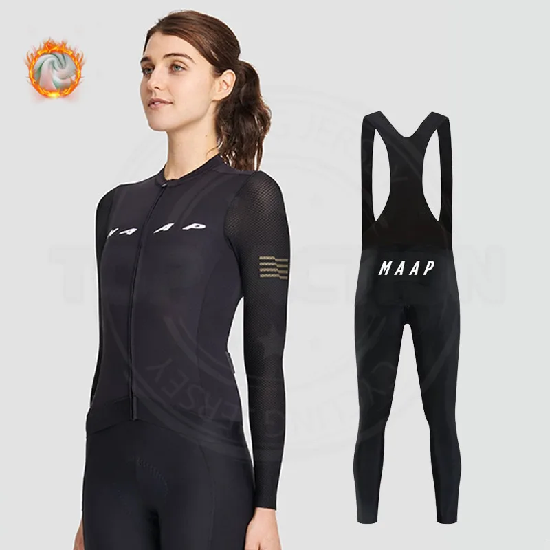 2023 MAAP Cycling Jersey Sets Women New Team Winter Fleece Cycling Clothing MTB Bib Pants Ropa Ciclismo Triathlon Suits
2023 MAAP Cycling Jersey Sets Women New Team Winter Fleece Cycling Clothing MTB Bib Pants Ropa Ciclismo Triathlon Suits
