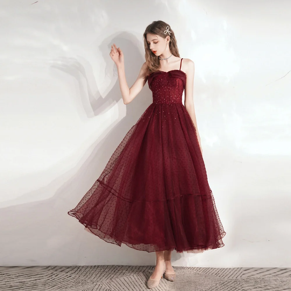 Red Sweetheart Banquet Engagement Formal Occasion Dresses Mid-Length Skirt Temperament Little Girl New In Evening Dress
Red Sweetheart Banquet Engagement Formal Occasion Dresses Mid-Length Skirt Temperament Little Girl New In Evening Dress