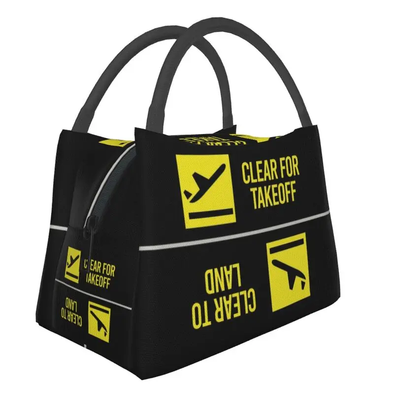 Clear For Takeoff And Landing Thermal Insulated Lunch Bags Women Aviation Aviator Plane Portable Lunch Tote Meal Food Box 
Clear For Takeoff And Landing Thermal Insulated Lunch Bags Women Aviation Aviator Plane Portable Lunch Tote Meal Food Box