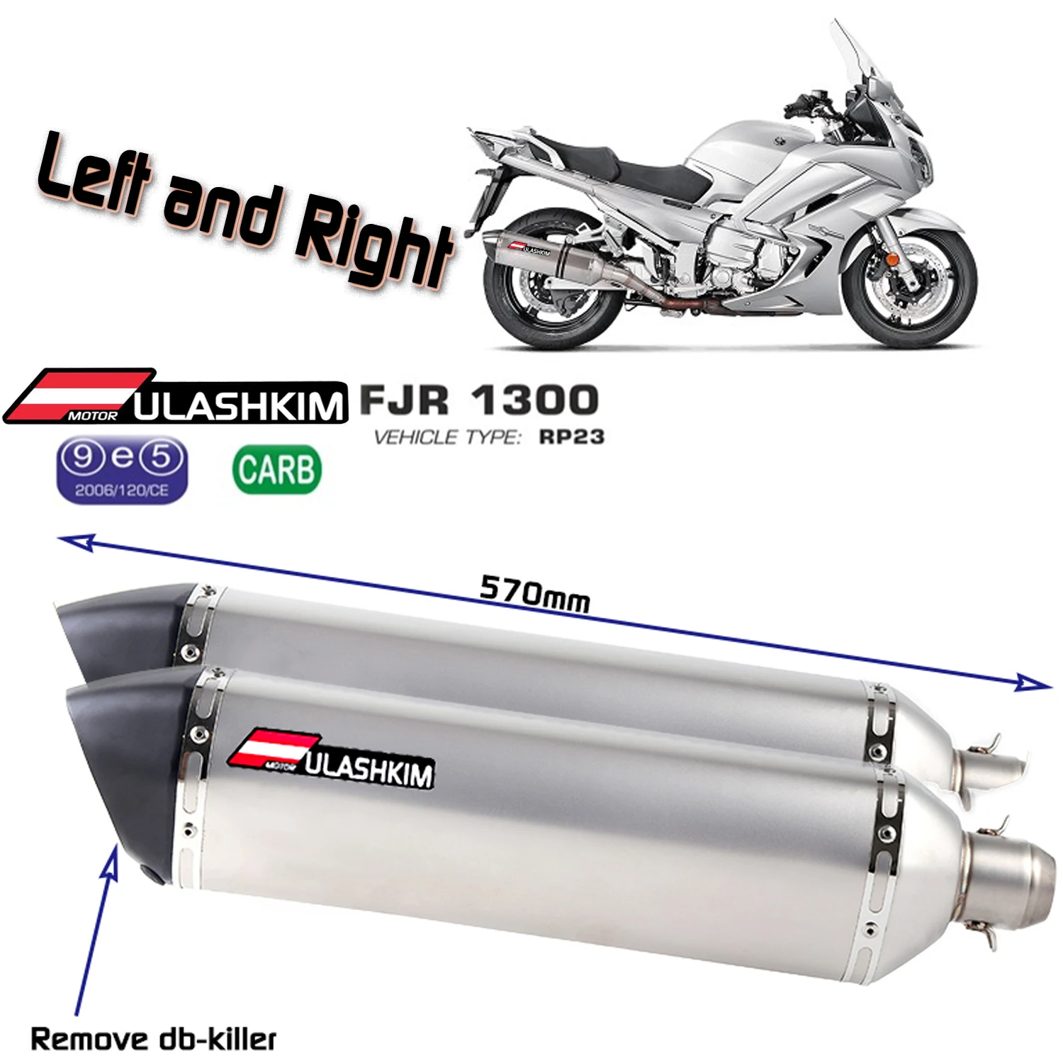 Глушитель выхлопных газов FJR1300 FJR XJR 1300 для мотоциклов глушитель дБ мотора Escape XJR1300