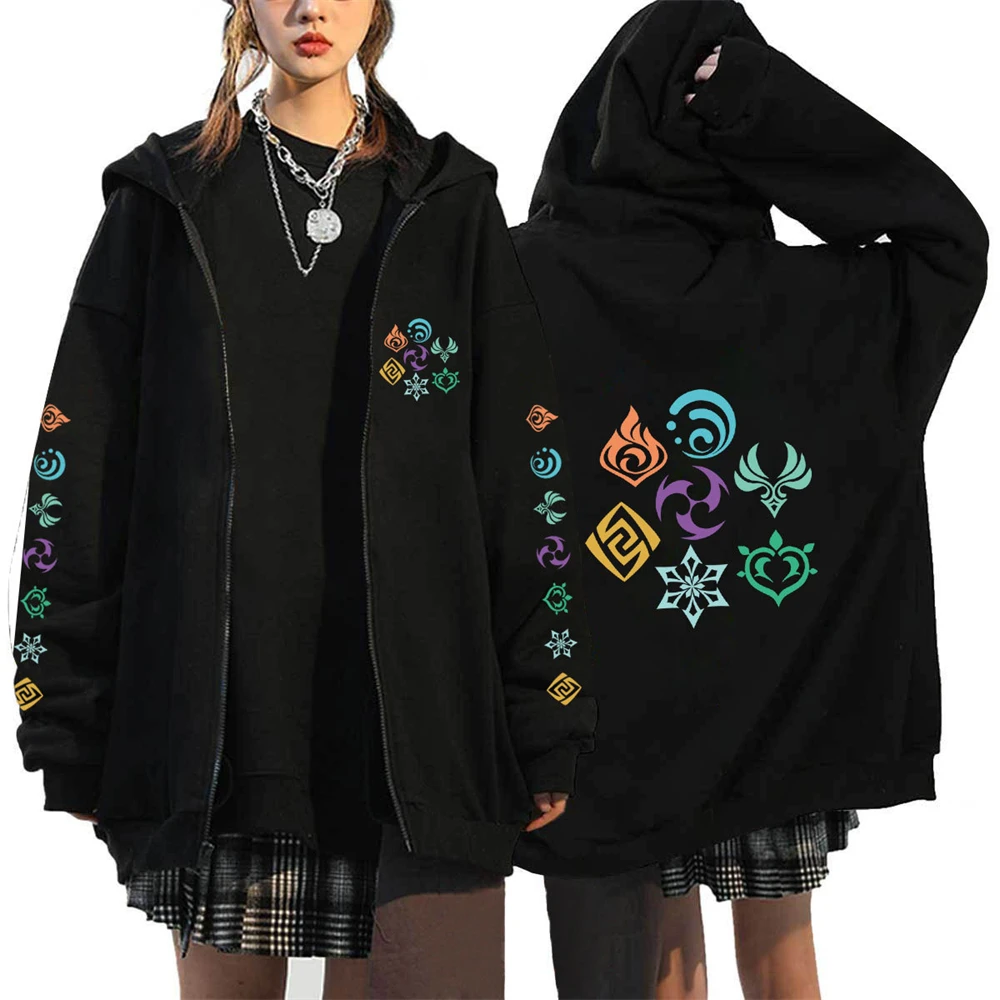 Genshin Impact Zip Hoodies Unisex Casual Fleece Hooded Sweater Black Jacket Coat Teenagers Cartoon Print Sweatshirt Streetwear
Genshin Impact Zip Hoodies Unisex Casual Fleece Hooded Sweater Black Jacket Coat Teenagers Cartoon Print Sweatshirt Streetwear